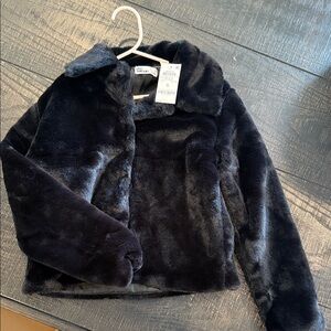 Epic Threads Black Faux Fur Kids Jacket
